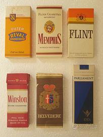 LOTTO 6 RARI MINI PACCHETTI SIGARETTE PROMO  ‘80