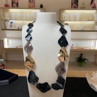 Collana Chunky Chain con pendente martellato - Des