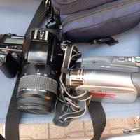 macchina fotografica canon più videocamera sony