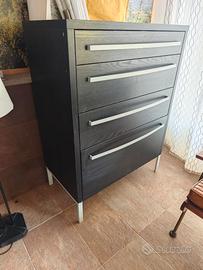 Cassettiera in legno nero