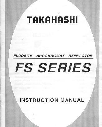 Manuale Telescopio Takahashi FS Series Originale