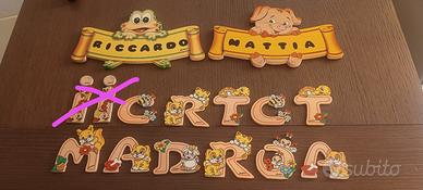 decorazioni legno cameretta bambini