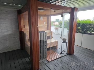 sauna finlandese professionale da esterno 9kw