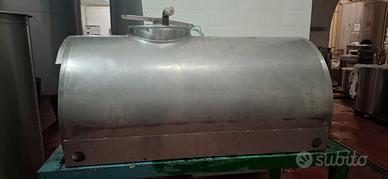 Cisterna orizzontale in acciaio inox per olio
