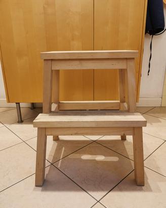 Scala e sgabello  in faggio IKEA