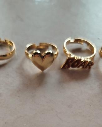 Lotto anelli per bambini – color oro