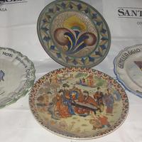 4 piatti decorativa mano