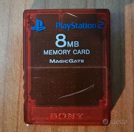 Memory Card 8MB PS2 Originale Sony - Crimson Red