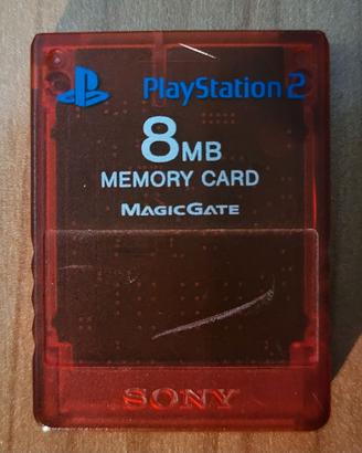 Memory Card 8MB PS2 Originale Sony - Crimson Red