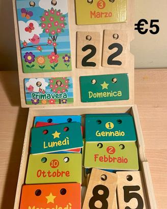 Calendario in legno