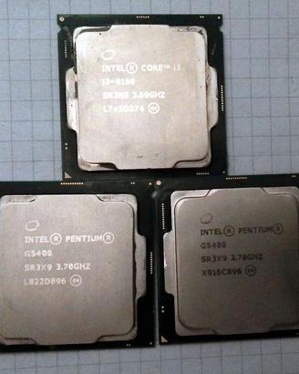 Lotto 3 CPU  1Xi3-8100+2XG5400