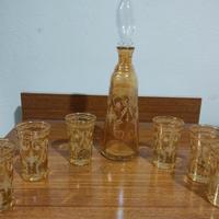 Set bicchieri liquore con bottiglia