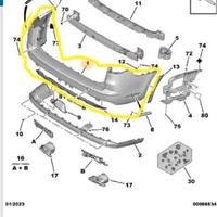 Paraurti posteriore citroen c5 sw 7410fj