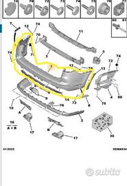 Paraurti posteriore citroen c5 sw 7410fj