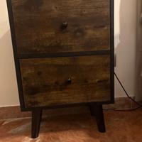 Coppia di comodini stile industrial