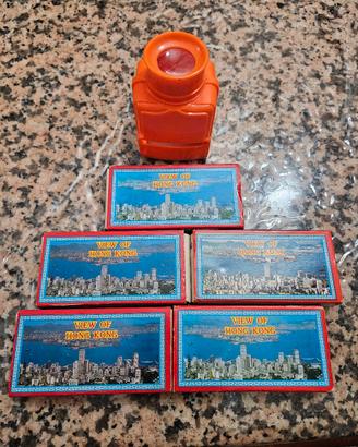 Vintage Set Visualizzatore "View of Hong Kong" con
