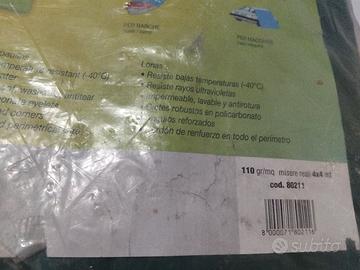 telone occhiellato e telo ombreggiante. 