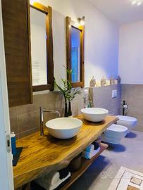 TOP BAGNO, TAVOLI, MENSOLE, TESTATE IN LEGNO MASSE