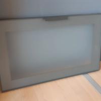 Anta alluminio nero con vetro 60 x 36