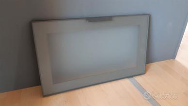 Anta alluminio nero con vetro 60 x 36