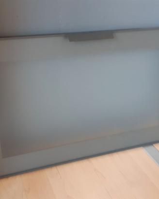 Anta alluminio nero con vetro 60 x 36