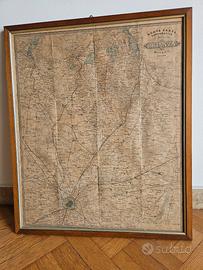 Carta topografica della Brianza