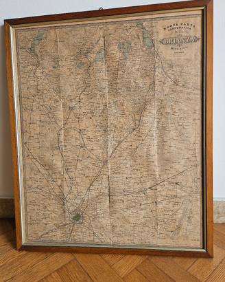 Carta topografica della Brianza