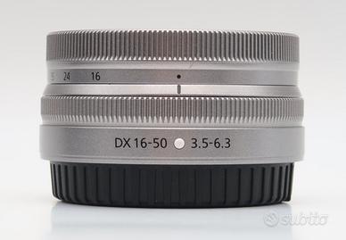 Nikon Z DX 16-50mm f/3.5-6.3 VR + filtro UV.