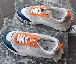 Scarpe sneakers uomo n. 45 blu/arancio