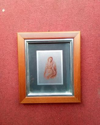Quadro cornice con figura femminile