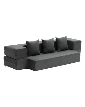 Divano Letto Pieghevole 3 Cuscini Fodera Lavabile