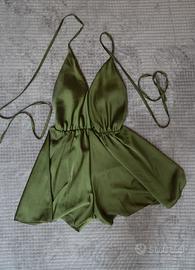 vestito donna verde cimice tg M