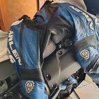 Tuta moto pelle divisibile
