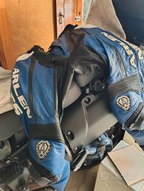 Tuta moto pelle divisibile