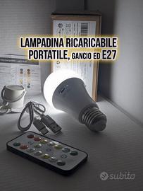 Luce ricaricabile telecomando a forma di lampadina
