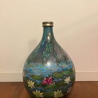 Damigiana dipinta a mano