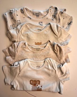 Set di 4 body manina corta bambino