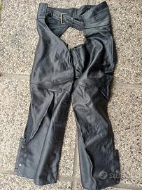 chaps pelle moto copripantaloni
