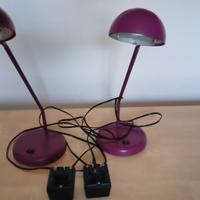 Coppia lampade abatjour da comodino lettura