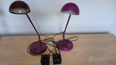 Coppia lampade abatjour da comodino lettura