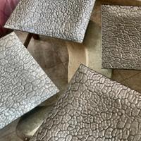 set 4 sottopiatti in vetro argentato