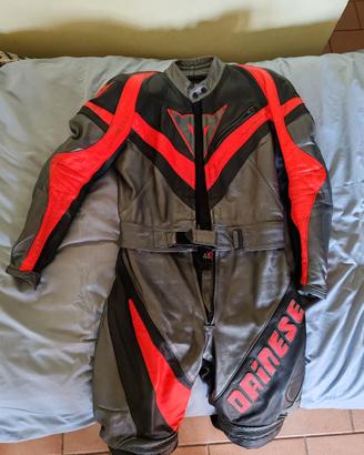 tuta da moto in pelle divisibile tg.44 Dainese