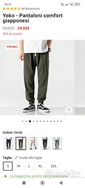 pantalone verde ,confortevole leggero estivo .