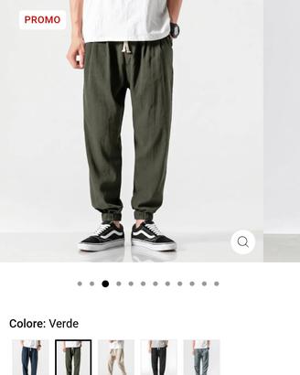 pantalone verde ,confortevole leggero estivo .