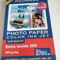 Carta foto Paper Lucida 265 cm 10x15. 6 scatole.