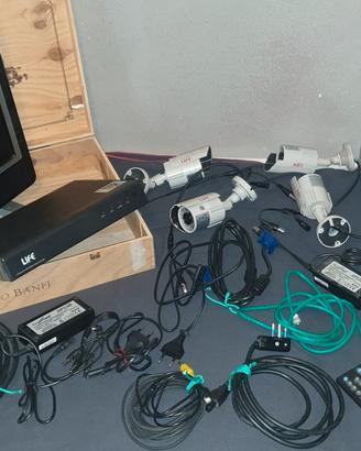 kit videosorveglianza telecamere Life e schermo 