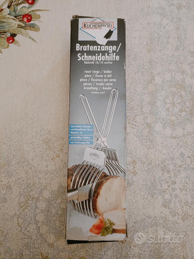 Kit Taglia Arrosto Inox - Pinza E Molla Per Carne, Prodotti Italiani