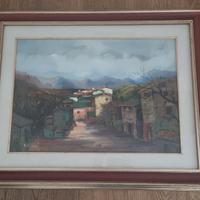 Dipinto olio su tela firmato R. Icardi borgo