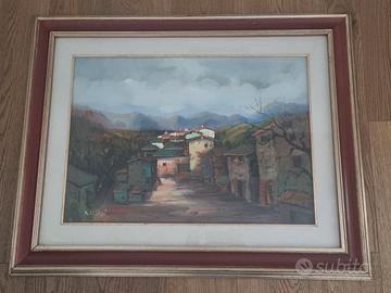 Dipinto olio su tela firmato R. Icardi borgo