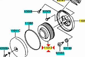 Filtro aria Kawasaki VN 1500 Classic 110131248